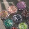 Internet celebridade polarizada fino flash cristal de gelo cor mágica cascalho unhas joias cor mista natural quebrado minério DIY usar material de unha