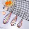 Batedor de Ovos Manual de Silicone Pronto para Uso do Fabricante Silicone Cozinha de Panificação Doméstica Criativo Novo Cabo de Aço Inoxidável