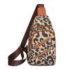 Moda transfronteriza Bolso de hombro retro europeo y americano con estampado de leopardo 2023 nuevo versátil ligero doble uso para mujer bolsa de pecho de viaje