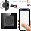 Enchufe de pared inteligente WiFi de 16A para el hogar, 2 orificios, estilo alemán 86, con temporizador, graffiti, enchufe inteligente inalámbrico estándar europeo TUYA