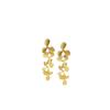 Aretes de Flores Metálicas Románticas Francesas 2024 Nuevos Otoño e Invierno Elegantes de Alto Sentido Personalidad Nicho Moda Aretes