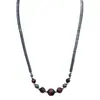 Collar de Piedra Negra Natural Estilo Francés Retro con Cuentas para Mujer Nueva Llegada Lujo Ligero Diseño de Nicho Combinable con Todo Cadena de Lana de Alta Gama