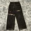 Tendencia de Celebridad de Internet Harajuku Hip-Hop Cráneo Retro Streetwear Jeans Jnco Y2K Jeans para Hombre Venta al por Mayor