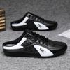Chinelos masculinos verão respirável moda sapatos casuais fundo macio slip-on sem salto meio chinelos preguiçosos