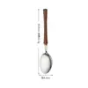 Cuchara y Tenedor de Acero Inoxidable 304 Personalizados Hotel Hotel Hogar Cuchillo para Bistec Cocina Mango de Madera Juego de Cuchillo y Tenedor Oem