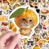 152 Peças de Adesivos Fofos de Gatos com Tema de Comida para Decoração, Adesivos Criativos DIY para Celulares