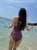 Traje de Baño Bikini Nuevo Vintage Estampado para Niñas Estilo Europeo y Americano Cubre Vientre Delgado Vacaciones de Aguas Termales para Mujer