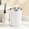 Vasos para enjuague bucal de acero inoxidable 304 para parejas, resistentes al moho, para uso doméstico, de doble capa, engrosados y resistentes a caídas, con asas