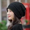 Gorro de lana para mujer, para otoño e invierno, apilado, para parejas, de punto, para primavera y otoño, con forma de luna y cabeza grande, cálido