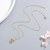 Collar de Diamantes Gato Luna para Mujer Simple Elegante Estilo Coreano Distintivo Cadena Clavícula Estudiante Popular en Línea Estilo Mori Colgante Fresco