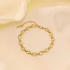 Joyería de Acero de Titanio Dongguan, Cadena de Doble Capa Estilo Hip-Hop Europeo y Americano Exagerada y Personalizada, Pulsera que No se Desvanece para Mujeres, Moderna para el Viaje Diario