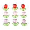 Cuentas de Tulipán Acrílico Hecho a Mano DIY Accesorios de Joyería Pulsera Collar Colgante Cuentas Sueltas Paquete de Material al por Mayor