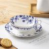 Té de la tarde clásico estilo británico Juego de platos taza Lotus de porcelana fina taza de café estilo europeo lujo ligero entrega de una pieza