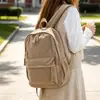 Mochila casual de color liso para exteriores, nueva, transfronteriza, mochila de gran capacidad, mochila versátil y ligera estilo coreano