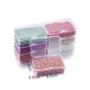 Venta Caliente Transfronteriza Color Irregular Hecho a Mano DIY Traje de Grava Alto Brillo Grava de Vidrio Arte de Uñas Set de Grava en Caja