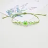 Pulseras de Flores Secas Más Vendidas Transfronterizas, Pulseras de Narcisos y Flores de Cerezo, Pulseras Tejidas, Regalos para Estudiantes y Novias, Artículos para Puestos de Mercado
