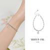 Pulsera de flor de bambú de plata esterlina S925 de Fujian y Guangdong para mujer, nuevo estilo nacional, temperamento de alta gama, regalo para novias, joyería al por mayor
