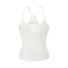 Camisola Sexy Estilo Europeo y Americano con Cuello en U para Mujer, Top Sexy de Verano para Vestir por Fuera o por Dentro, Camiseta sin Mangas Deportiva con Tirantes Finos y Espalda Cruzada