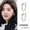 Brincos de Argola Grandes Clássicos Minimalistas Foscos Escovados para Mulheres, Banhados a Cobre com Ouro Real, Novos Brincos de Argola Versáteis da Moda de Alta Qualidade