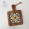 Porta-Prato de Madeira de Acácia Estilo Japonês Anti-queimadura Base Isolante para Panela Quente Mesa de Jantar de Madeira Maciça Porta-Prato de Tigela Retro Alta Temperatura Retro
