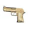 Juguete de pollo para comer Águila del Desierto Oro banda elástica aleación arena Águila pistola puede ser continua banda elástica Modelo 13cm