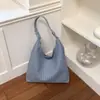 2026 Nueva Bolsa Grande de Moda de Gran Capacidad para Mujer, Linda Bolsa de Hombro Cruzado con Patrón Tejido, Bolso Tote Sencillo