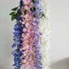 Simulação de flor de ervilha pendurada glicínias arco de casamento decoração de teto casa macio falso flor feijão flor fabricantes fornecimento