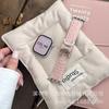 Correa de Reloj de Piel Genuina con Hebilla Magnética Doble C, Patrón de Cocodrilo y Estampado de Leopardo, Adecuada para Apple 9 S10 S11 Huawei Fit4 Xiaomi Pulsera