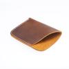 Cartera Casual Retro para Hombre de Cuero Crazy Horse Simple, Tarjetero de Cuero Genuino, Venta al por Mayor por Lotes, Comercio Exterior