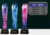 [Certificado Incluido] Trofeo de Cristal Personalizado de Bádminton para Campeonato Deportivo Escolar Medalla de Campeón Individual