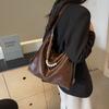 Bolso para Mujer Moda Nicho Bolso Tote con Cadena Nuevo Gran Capacidad Versátil Bolso Cruzado Textura Se Puede Usar como un Solo Hombro o Mochila