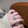 Anillo de Perla Pequeño para Mujer, Atmósfera de Lujo Accesible, Anillo de Apertura para el Dedo Índice con Circones Micro-Incrustados, Elegante Ajustable, Joyería de Mano Versátil