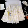 Pijama para niños, conjunto fino de algodón de manga larga con estampado de nubes para primavera y otoño de niñas, nuevo estilo 2026, temática de princesa, para niñas mayores