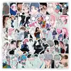 53 adesivos de palco com novos formatos, decoração de personagem de desenho animado para celular, armário de copo, adesivos de filme de corte à prova d'água, atacado