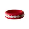 Pulsera Geométrica Ovalada Retro con Incrustaciones de Resina y Madera, Pulsera Versátil de Nicho de Tronco, Pulsera de Madera de Alta Gama