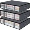 Caja de Almacenamiento para Cama Cajón Ropa Caja de Almacenamiento de Ropa Bolsa para Organizar Juguetes Caja Plana para Cama