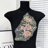 Nuevo y sencillo tubo de cuentas de bordado con contraste de color de moda, bordado tridimensional, accesorios decorativos, parche de encaje, aplique para suéter