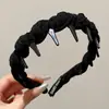 Faixa de cabeça Melard pequena estilo Chanel com copa alta para mulheres, faixa de cabeça elegante retrô para uso diário que faz o rosto parecer menor, acessório de cabelo