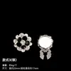 Botones de Diamante Completo Forma de Girasol Pedrería de Alto Brillo Chaqueta Suéter Decorativa Ropa DIY Accesorios Al por Mayor