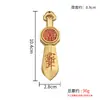 Espada de Siete Estrellas Fantasma de Montaña de Latón, Adorno Giratorio de Mano, Espada de Moneda de Cobre Bagua, Decoración Popular de Feng Shui, Directo de Fábrica