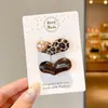 Pinza para el pelo de estampado de leopardo para mujer, estilo nuevo, para flequillo y cabellos sueltos, pinza lateral invisible estilo coreano, accesorio para el cabello