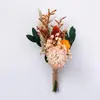 Mini Buquês Populares Transfronteiriços, Flores Secas Estilo Boêmio, Adequados para Padrinhos e Noivos em Cerimônias de Casamento, Dropshipping Disponível