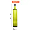 Em Estoque 500ml Verde-Escuro Marrom Vidro Garrafa de Óleo Vazia para Camélia, Pacote 0,5kg, Garrafa de Vidro Ecológica de Noz e Linhaça