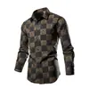 Transfronterizo 2025 Primavera Nuevo Moda Casual para Hombre Camisa de Color para Hombre Manga Larga Casual Tendencia Camisa con Estampado de Flores Chaqueta