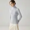 2026 Novo Suéter de Caxemira 100% Puro Outono Inverno Feminino Gola Alta Tricô Slim Fit Suéter Macio e Felpudo Conjunto de Camada Base