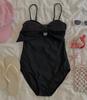 Nuevo Traje de Baño Conservador con Lazo Grande Negro Tirantes Traje de Baño de Una Pieza para Mujer Traje de Baño de Alta Gama para Mujer