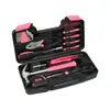 Ferramentas de combinação para caixa de ferramentas rosa de 39 peças, vendidas em alta no exterior, ferramentas de hardware para manutenção doméstica multifuncionais, conjunto grande