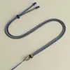 Minimalista Sencillo Cuerda Asiento de Loto Doble Color Cuerda Colgante Trenzada de Ocho Hilos Collar Cuerda Jade Ágata Colgante de Jade Cuerda Colgante Hecha a Mano