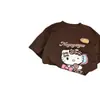Traje de Verano para Niñas 2025 Nuevo Camiseta con Estampado de Dibujos Animados para Bebé Niña Falda Vaquera Estampada Linda Conjunto de Dos Piezas