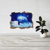 Adesivo de parede 3D de fantasia quebrando a parede planeta autoadesivo pintura decorativa para quarto de criança geração AliExpress transfronteiriça